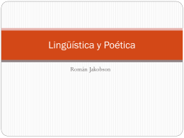 Lingüística y Poética
