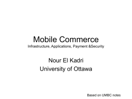 Mobile Commerce - Université d`Ottawa