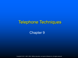 Chapter Nine Telephone Techniques