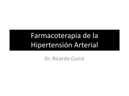 Farmacoterapia de la Hipertensión Arterial