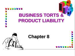 Product Liability/Intellectual Property-