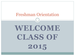 Welcome Parents & Students