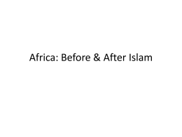 African Religion: Before & After Islam