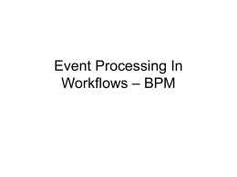 Event Processing In Workflows