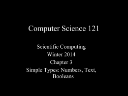 Computer Science 121 - Washington and Lee