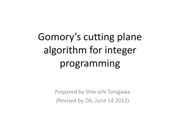 A cutting plane algorithm
