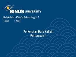Title Goes Here - Binus University