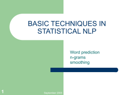 Basic statistics and n