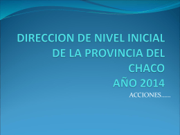 DIRECCION DE NIVEL INICIAL CHACO AÑO 2014