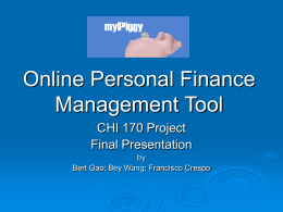 Online Personal Finance Management Tool