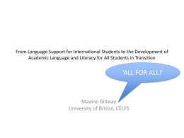 From Language Support for International Students