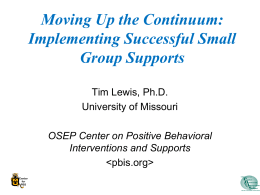 Small Group / Targeted Interventions