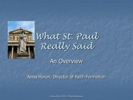 What St. Paul Really Said