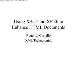 Tutorial on XSL