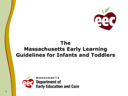 Early Learning Guidelines for Infants and Toddlers