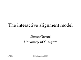 The interactive alignment model