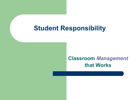 Student Responsibility - Willamette University