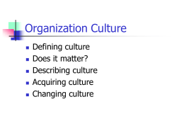 Organization Culture - Christian Brothers