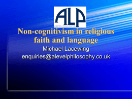 Non-cognitivism in religious faith and language