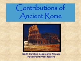 Contributions of Ancient Rome