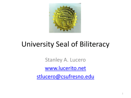 Seal of Biliteracy Sello de bilingüismo