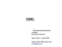 Future Outputs of XBRL