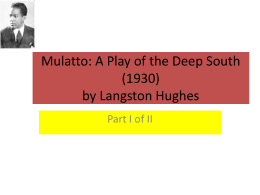 Mulatto: A Play of the Deep South (1930) by