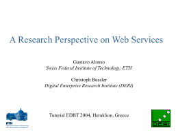A Research Perspective on Web Services