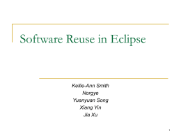 Explore the Reuse in Eclipse