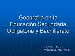 Geografía en la Educación Secundaria Obligatoria y