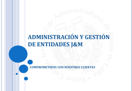 ADMINISTRACIÓN Y GESTIÓN DE ENTIDADES J&M