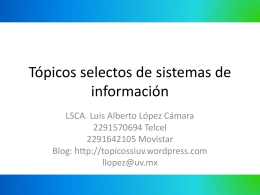 Diapositiva 1 - Topicos selectos de Sistemas de