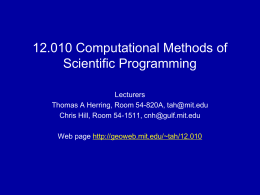 PowerPoint Presentation - 12.010 Computational