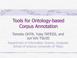 Tools for Ontology-based Corpus Annotation