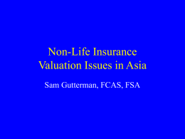 Valuation of Insurance Companies in Asia