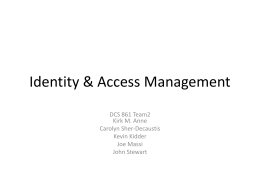 Identity Management - Seidenberg School of