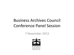 Business Archives Council Conference