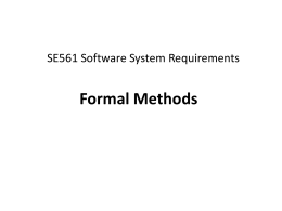 Formal method in software engineering