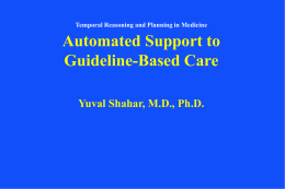 planning and execution of guideline-based care -