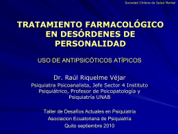 Tratamiento Farmacológico de Trast de personalidad