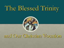 The Blessed Trinity - Midwest Theological Forum -