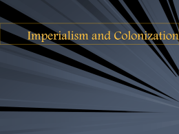 Imperialism and Colonization