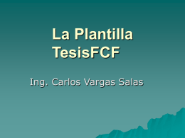 La Plantilla TesisFCF