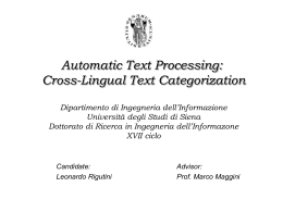 Diapositiva 1 - Università di Siena