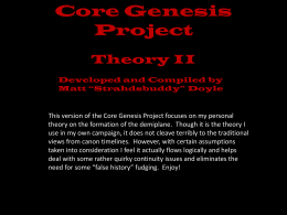 Core Genesis Project - The Fraternity of Shadows