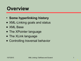 XML Linking - Brown University