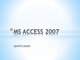 MS ACCESS 2007