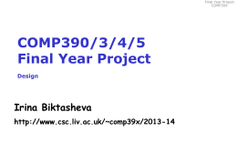 COMP39X Lecture - University of Liverpool