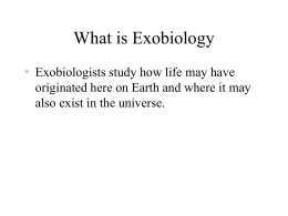 Exobiology