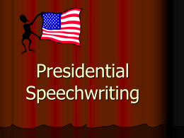 Presidential Speechwriting